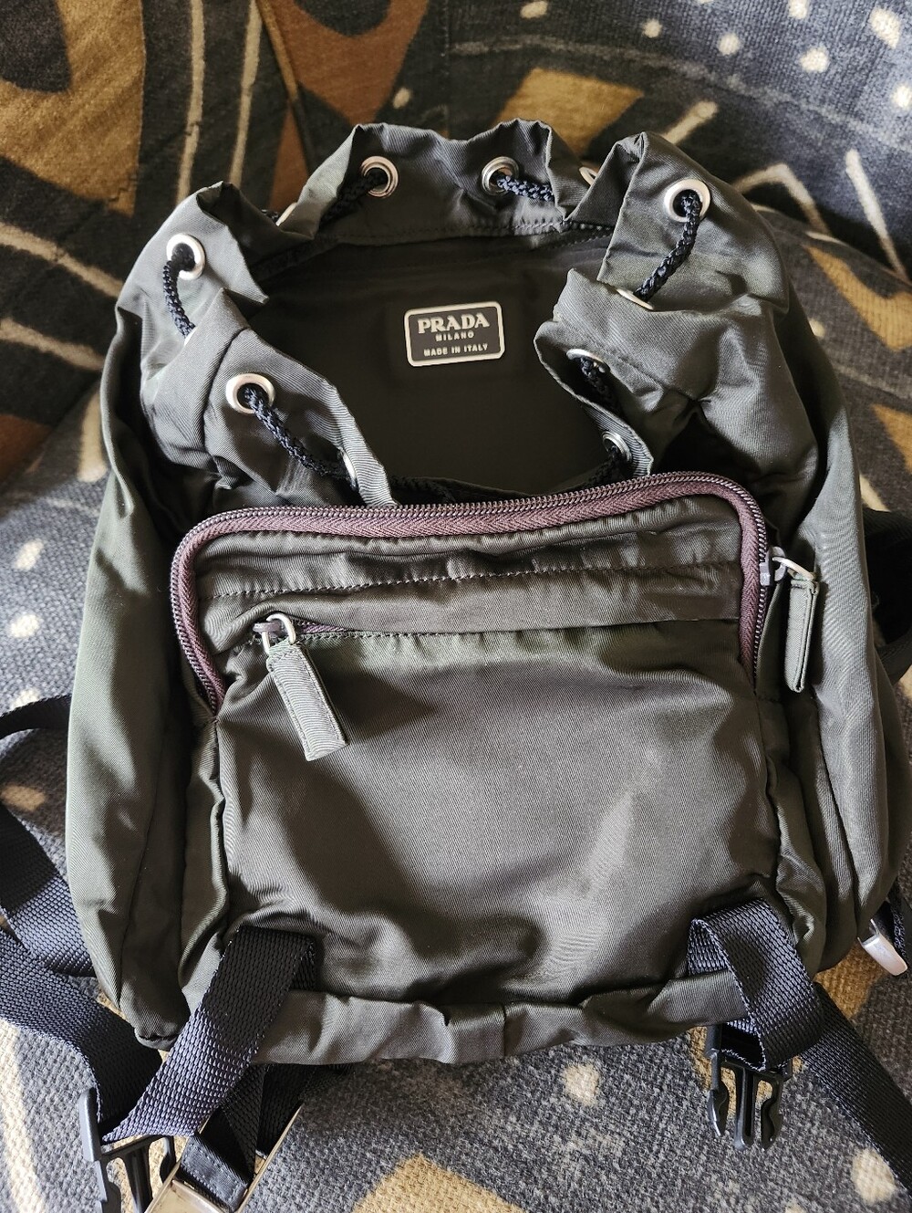 Sale🤯 PRADA Mini Archival 1998 PRADA Tessuto Montagna Backpack-Ebano Near MINT - Picture 6 of 11